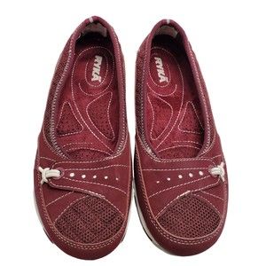 RYKA Skimmers Sneakers - Women's size 6 - Flats Slip On Red Burgandy